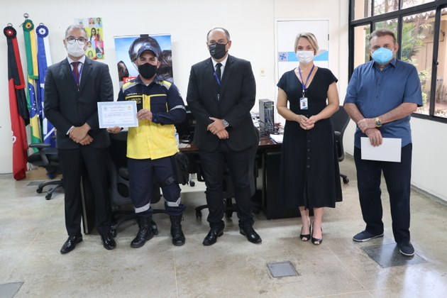 Solenidade presidida pelo superintendente Isaías Gualberto e pelo coordenador da Operação Lei Seca, Rochester Vale, entrega novos equipamentos e fardamentos aos agentes da OLS.