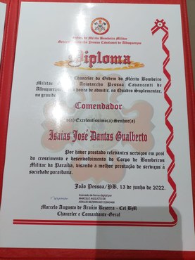 Medalha do Corpo de Bombeiros Militar da Paraíba