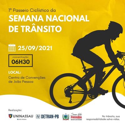Detran-PB encerra Semana Nacional de Trânsito com passeio ciclístico